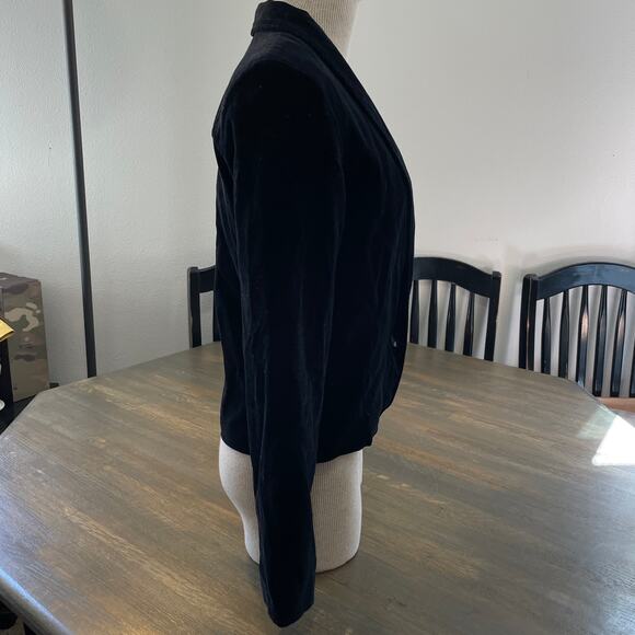 Vintage Black Velvet Blazer Women’s Size 10 Dark Academia - Picture 4 of 9